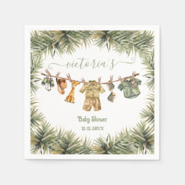 Safari Oerwoud Baby shower waslijn Servet
