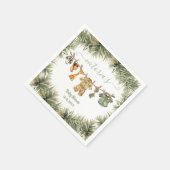 Safari Oerwoud Baby shower waslijn Servet (Hoek)