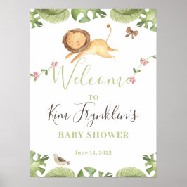 Safari Oerwoud Baby shower Welkomstteken Poster