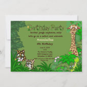 Safari Oerwoud Birthday Uitnodiging (Voorkant)