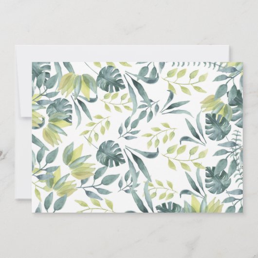 Safari Oerwoud Birthday Uitnodiging met foto (Achterkant)