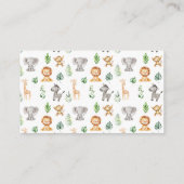Safari Oerwoud Boho Baby shower Luier Raffle Kaart (Achterkant)