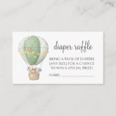 Safari Oerwoud Boho Baby shower Luier Raffle Kaart (Voorkant)