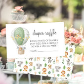 Safari Oerwoud Boho Baby shower Luier Raffle Kaart