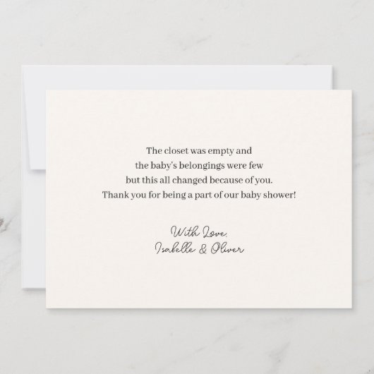 Safari Oerwoud Boy Baby shower bedankkaart Kaart (Achterkant)