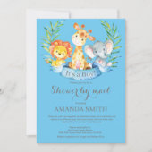 Safari Oerwoud Boy Baby shower door Mail Kaart (Voorkant)