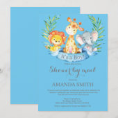 Safari Oerwoud Boy Baby shower door Mail Kaart (Voorkant / Achterkant)
