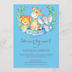 Safari Oerwoud Boy Baby shower door Mail Kaart
