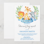 Safari Oerwoud Boy Baby shower door Mail Kaart (Voorkant / Achterkant)