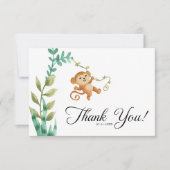 Safari Oerwoud Boys Baby shower Bedankkaart (Voorkant)