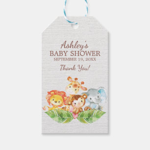 Safari Oerwoud Boys Baby shower Favor Gift Label Cadeaulabel
