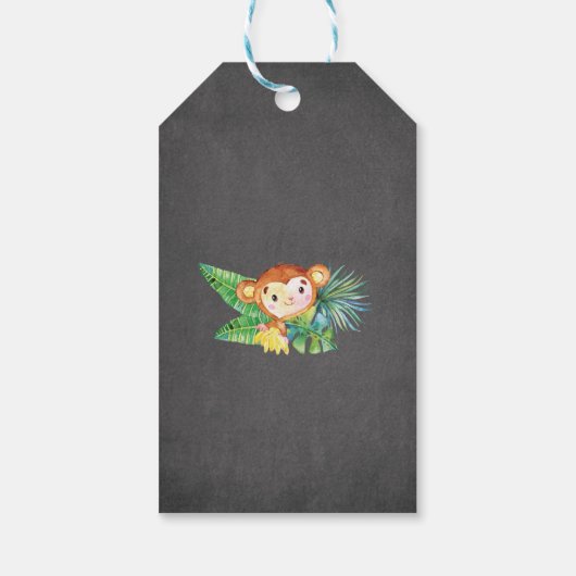 Safari Oerwoud Boys Baby shower Favor Gift Label Cadeaulabel (Achterkant)