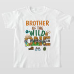 Safari Oerwoud Brother van de eerste Birthday Boy T-shirt<br><div class="desc">Viel uw verjaardag met dit speciale T-shirt,  gepersonaliseerd ontwerp</div>