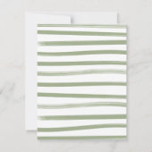 Safari Oerwoud Camping Baby shower Clothesline Kaart (Achterkant)