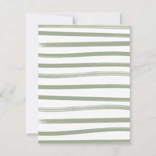 Safari Oerwoud Camping Baby shower Clothesline Kaart (Achterkant)