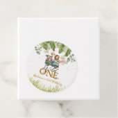 Safari Oerwoud Dank u Wild Een 1e Verjaardag Bedankjes Labels (In situ)