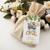 Safari Oerwoud Dank u Wild Een 1e Verjaardag Cadeaulabel