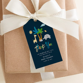 Safari Oerwoud Dier Wild Een Baby shower Favor Cadeaulabel