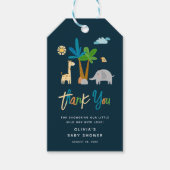 Safari Oerwoud Dier Wild Een Baby shower Favor Cadeaulabel (Voorkant)