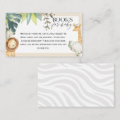 Safari oerwoud dierboeken voor baby-insteekkaart informatiekaartje (Voorkant / Achterkant)