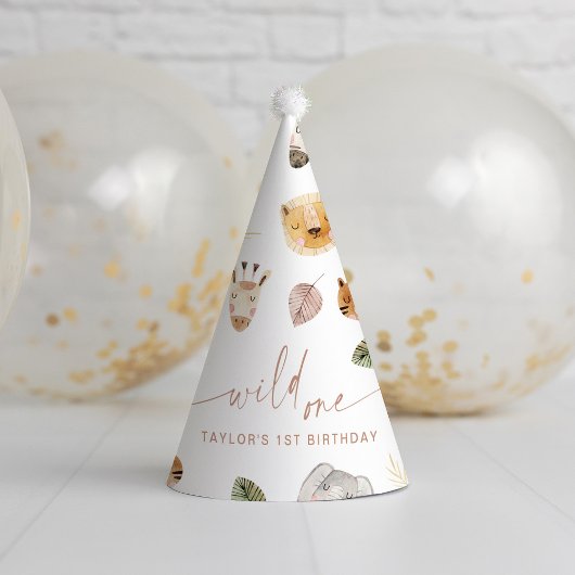 SAFARI Oerwoud Dieren 1e Verjaardag Feesthoedjes