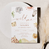 SAFARI Oerwoud Dieren 1e verjaardagsfeestje Kaart