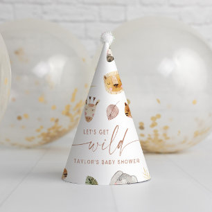 SAFARI Oerwoud Dieren Baby shower Feesthoedjes