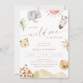 SAFARI Oerwoud Dieren Baby shower Kaart (Voorkant)