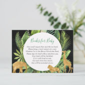 Safari oerwoud dieren boek aanvraag breng een boek informatiekaartje (Staand voorkant)