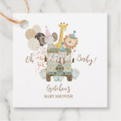 Safari Oerwoud Dieren Boho Baby shower Bedankjes Labels (Voorkant)