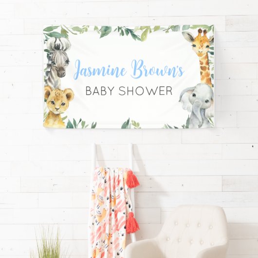 Safari / Oerwoud dieren digitale achtergrond, bann Spandoek (Insitu)