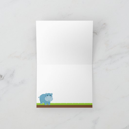 Safari Oerwoud Dieren Gevouwen Bedankt Opmerking K (Binnen)