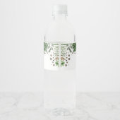 Safari Oerwoud Dieren Groen Wild Een Verjaardag Waterfles Etiket (Achterkant)