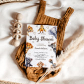 Safari Oerwoud Dieren & Harten Modern Baby shower Kaart