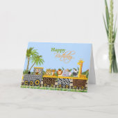 Safari Oerwoud Dieren in het Wenskaart Kaart (Voorkant)