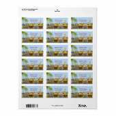 Safari Oerwoud Dieren in Train Address Label (Full Sheet)