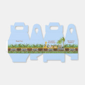 Safari Oerwoud Dieren in Train Gable Favor Box Bedankdoosjes (Uitgevouwen)