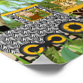 Safari Oerwoud Dieren in treinbanner Poster (Hoek)