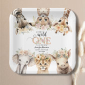 Safari Oerwoud Dieren Meisje Baby shower Papier Bo Papieren Bordje