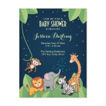 Safari Oerwoud Dieren Schattig Baby shower