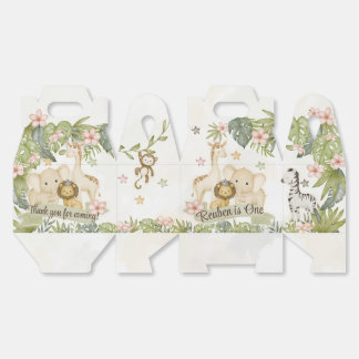 Safari Oerwoud Dieren Thema Party Box Bedankdoosjes