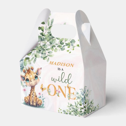 Safari Oerwoud Dieren Verjaardag Bedankdoosjes (Voorkant Zijde)