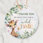 Safari Oerwoud Dieren Verjaardag Bedankjes Labels (Voorkant)