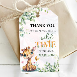 Safari Oerwoud Dieren Verjaardag Cadeaulabel