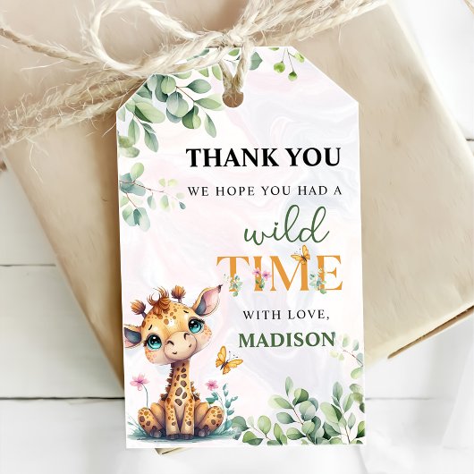 Safari Oerwoud Dieren Verjaardag Cadeaulabel