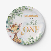Safari Oerwoud Dieren Verjaardag Papieren Bordje (Voorkant)