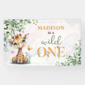 Safari Oerwoud Dieren Verjaardag Spandoek (Horizontaal)