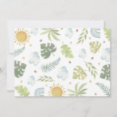 Safari Oerwoud Dieren Verjaardagsfoto Bedankkaart (Achterkant)