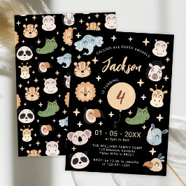 Safari Oerwoud dierentuindieren verjaardagsjongens Kaart