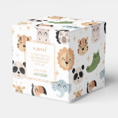 Safari Oerwoud dierenverjaardagsjongen cadeau guns Bedankdoosjes (Achterkant)